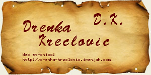 Drenka Kreclović vizit kartica
